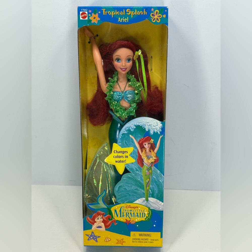 NIB - Rare Vintage 1997 Disney's Little Mermaid Tropical Splash Ariel Doll